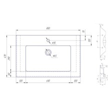 Раковина 85х47 см Corozo Оскар SD-00000381