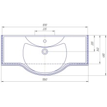 Раковина 106х48 см Corozo Классик SD-00000373