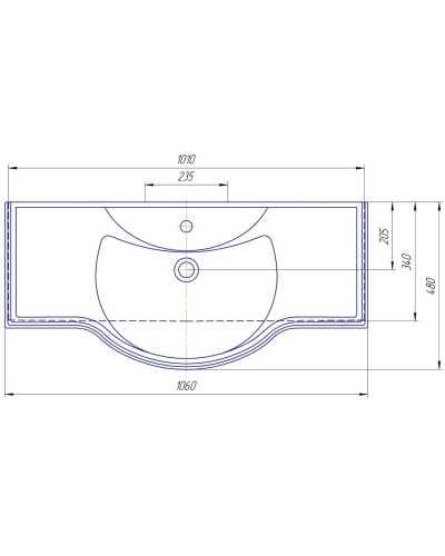 Раковина 106х48 см Corozo Классик SD-00000373