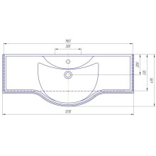 Раковина 121х49,5 см Corozo Классик SD-00000375