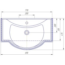 Раковина 81х47,5 см Corozo Классик SD-00000376