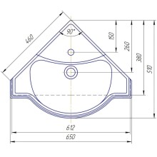 Раковина 65х51 см Corozo Классик SD-00000377