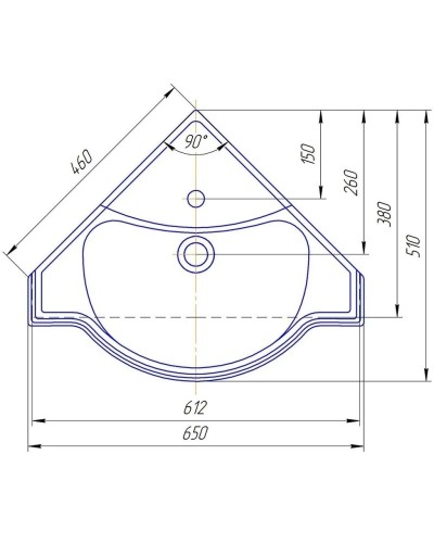 Раковина 65х51 см Corozo Классик SD-00000377