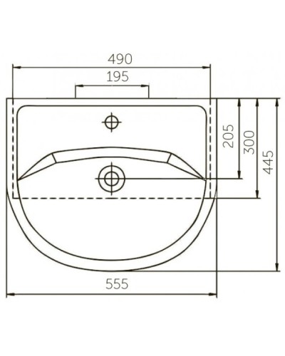Раковина 55,5х44,5 см Corozo Уют SD-00000065