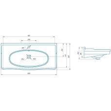 Раковина 106,5х50 см Corozo Модерн SD-00000394
