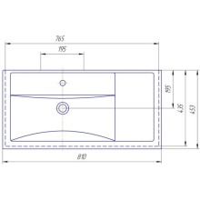 Раковина 81х45,3 см Corozo Фостер SD-00000334