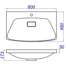 Раковина 80х48 см Aqwella 5 Stars Neringa Ner.08.04.D