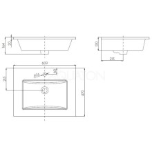 Раковина 60,9х47 см Акватон Quadro 1AX170WBXX000