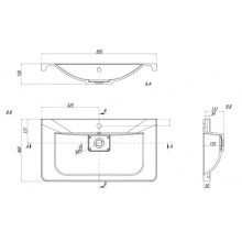 Раковина 85х46 см Акватон Шерилл 1A71443KSH010