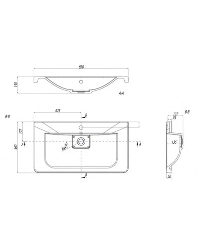 Раковина 85х46 см Акватон Шерилл 1A71443KSH010