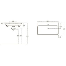 Раковина 80,5х46 см OWL 1975 Luxury OWLB19-11080