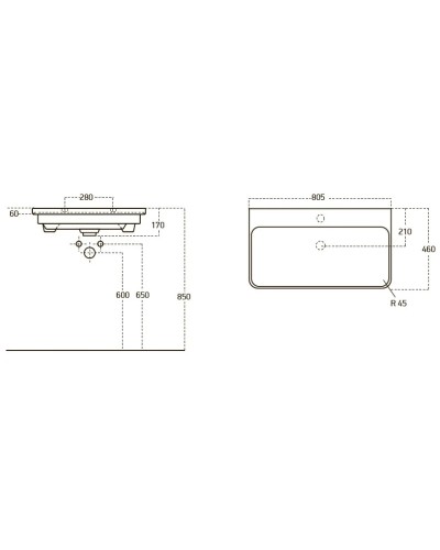 Раковина 80,5х46 см OWL 1975 Luxury OWLB19-11080