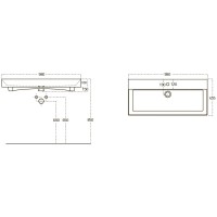 Раковина 98х45,5 см OWL 1975 Stence OWLB19-17100