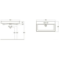 Раковина 85х45,5 см OWL 1975 Stence OWLB19-17085