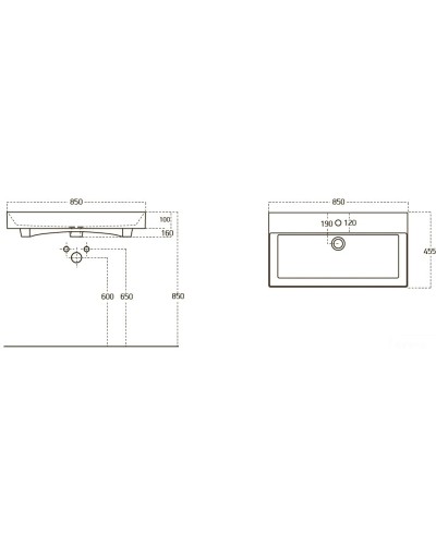Раковина 85х45,5 см OWL 1975 Stence OWLB19-17085