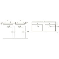 Раковина 119,5х46 см OWL 1975 Luxury OWLB19-11120