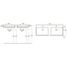 Раковина 119,5х46 см OWL 1975 Luxury OWLB19-11120