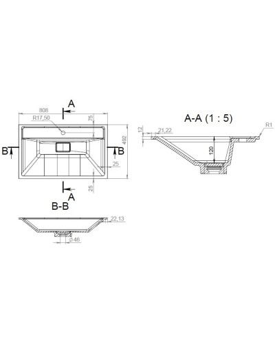 Раковина 80,8х49,2 см Am.Pm Inspire 2.0 M50AWPC0801WG