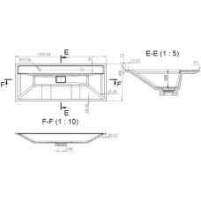 Раковина 120,7х49,2 см Am.Pm Inspire 2.0 M50AWPC1201WG