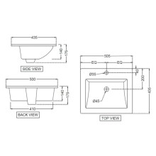 Раковина 50,5x43,5 см Jaquar Kubix KUS-WHT-35601