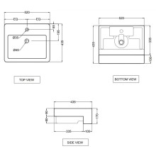 Раковина 52x43,5 см Jaquar JDS JDS-WHT-25501