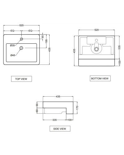 Раковина 52x43,5 см Jaquar JDS JDS-WHT-25501