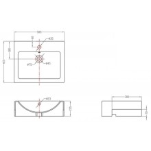 Раковина 50,5х41,5 см Bravat C2295W-1-ENG