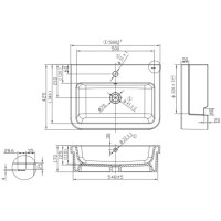 Раковина 58х42,5 см Bravat C22149W-1-ENG