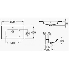 Раковина 80х46 см Акватон Victoria Nord 732799C000