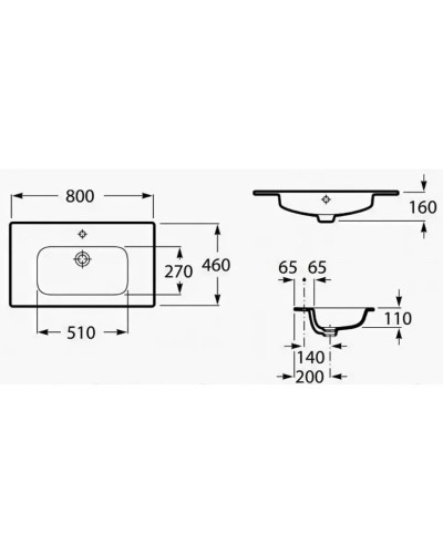 Раковина 80х46 см Акватон Victoria Nord 732799C000