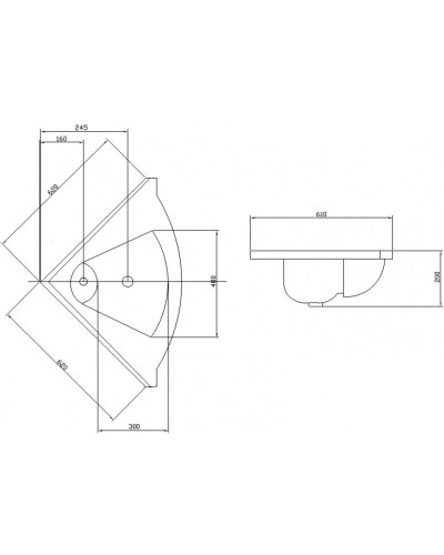 Раковина 62х62 см Акватон Сергей 1A700131SR010