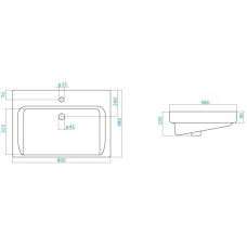 Раковина 80х48 см Акватон Тигода 1WH302084