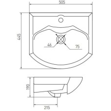 Раковина 50,5х44,5 см Акватон Смайл 1WH207781