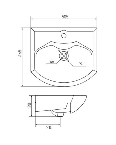 Раковина 50,5х44,5 см Акватон Смайл 1WH207781