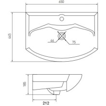 Раковина 65х44,5 см Акватон Смайл 1WH207782