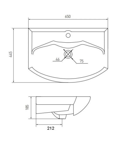 Раковина 65х44,5 см Акватон Смайл 1WH207782