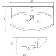 Раковина 80,5х44,5 см Акватон Смайл 1WH207783