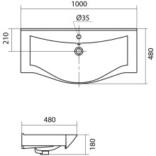 Раковина 100х48 см Акватон Беверли 1WH302502