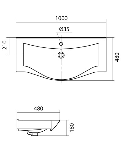 Раковина 100х48 см Акватон Беверли 1WH302502