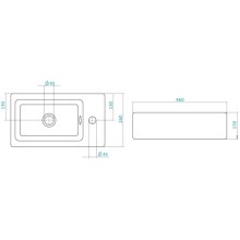 Раковина 46х26 см Акватон Эрис 1WH301972