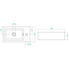 Раковина 46х26 см Акватон Эрис 1WH301972