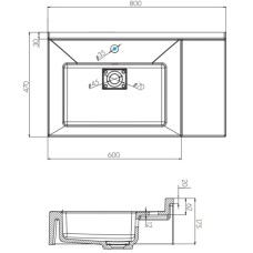 Раковина 80х47 см Акватон Сакура 1A71993KSK010