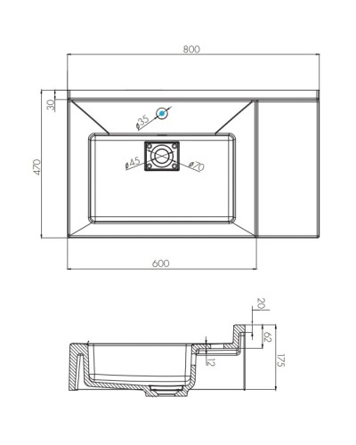 Раковина 80х47 см Акватон Сакура 1A71993KSK010