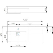 Раковина 100х47 см Акватон Сакура 1A71973KSK010