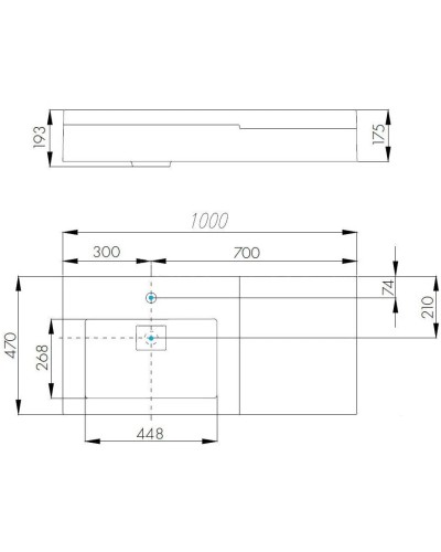 Раковина 100х47 см Акватон Сакура 1A71973KSK010