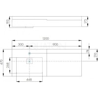 Раковина 120х47 см Акватон Сакура 1A71893KSK010