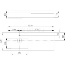 Раковина 120х47 см Акватон Сакура 1A71893KSK010