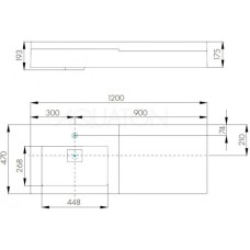 Раковина 120х47 см Акватон Сакура 1A71893KSK010