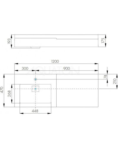 Раковина 120х47 см Акватон Сакура 1A71893KSK010