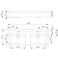Раковина 120х47 см Акватон Сакура 1A72433KSK010